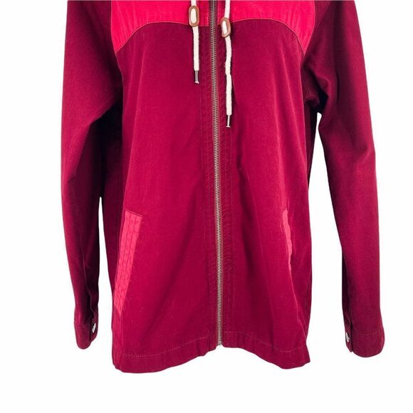 2/$30 Dravus Colorblock Red Full Zip Hooded Long Sleeve Jacket Women's Medium - Picture 6 of 11
